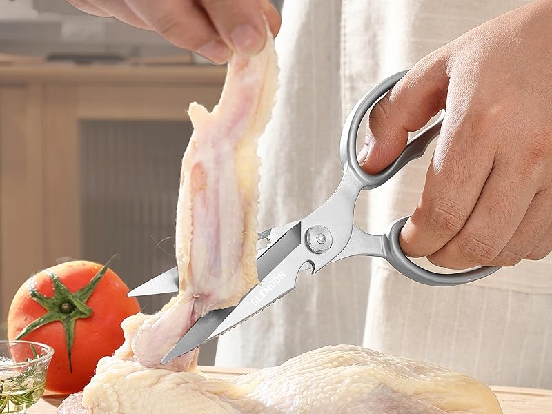 Heavy Duty Poultry Shears That Come Apart, All Purpose Kitchen Shears for Food,3Cr14 Fully Forged Stainless Steel Sharp Blades for Chicken,Meat,Seafood,Herbs Kitchen Scissors
