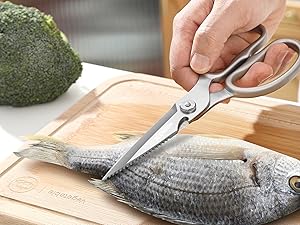 Heavy Duty Poultry Shears That Come Apart, All Purpose Kitchen Shears for Food,3Cr14 Fully Forged Stainless Steel Sharp Blades for Chicken,Meat,Seafood,Herbs Kitchen Scissors