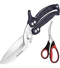 Heavy Duty Poultry Shears That Come Apart, All Purpose Kitchen Shears for Food,3Cr14 Fully Forged Stainless Steel Sharp Blades for Chicken,Meat,Seafood,Herbs Kitchen Scissors