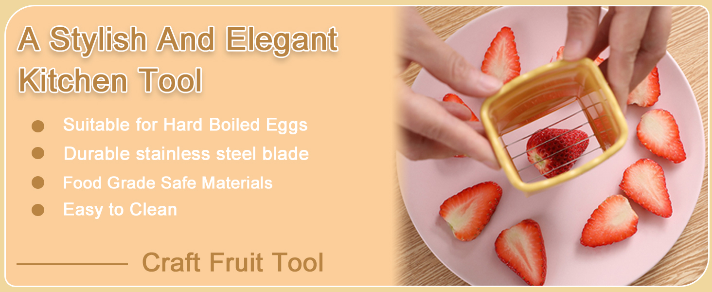 Tulobi 2-Piece Fruit Slicer Set, Stainless Steel, Mini Cup Slicer, Quick Salad Maker, Creative Kitchen Gadget (Navy Blue + Cyan)