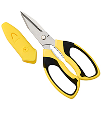 Kitchen Scissors, 9-Inch Heavy Duty Multipurpose Food Cutting Shears, Detachable Dishwasher Safe, Sharp Serrated Blade, Ergonomic Non-Slip Handle for Food, Meat, Herbs, Black