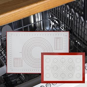 GreatChef Wood Rolling Pin 17.8 Inch for Dough with Pastry Scraper/Cutter & 2 PCS Heat-resistant Silicone Baking Mat, Non-stick, for Cookie, Pie, Macaroon, bread, Baking Pasry Tools Set