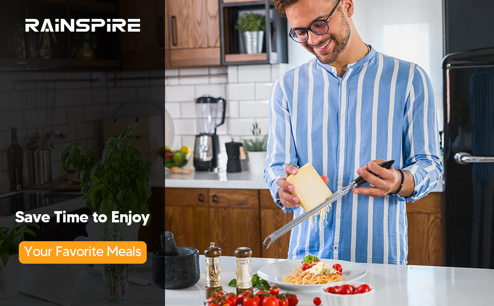 Upgraded Citrus Lemon Zester Grater, Easy Clean Dishwasher Safe, for Ginger Garlic Parmesan Cheese, 304 Stainless Steel Blade, Protect Cover, Baking Supplies, Black