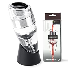 D&Slifei Red Wine Aerator Pourer and Decanter with Unique Aeration Device – Quickly Enhances Wine Flavors for a Smoother Finish, Ideal Gift for Wine Lovers & Sommeliers (Black)