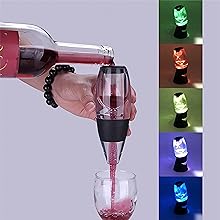 D&Slifei Red Wine Aerator Pourer and Decanter with Unique Aeration Device – Quickly Enhances Wine Flavors for a Smoother Finish, Ideal Gift for Wine Lovers & Sommeliers (Black)