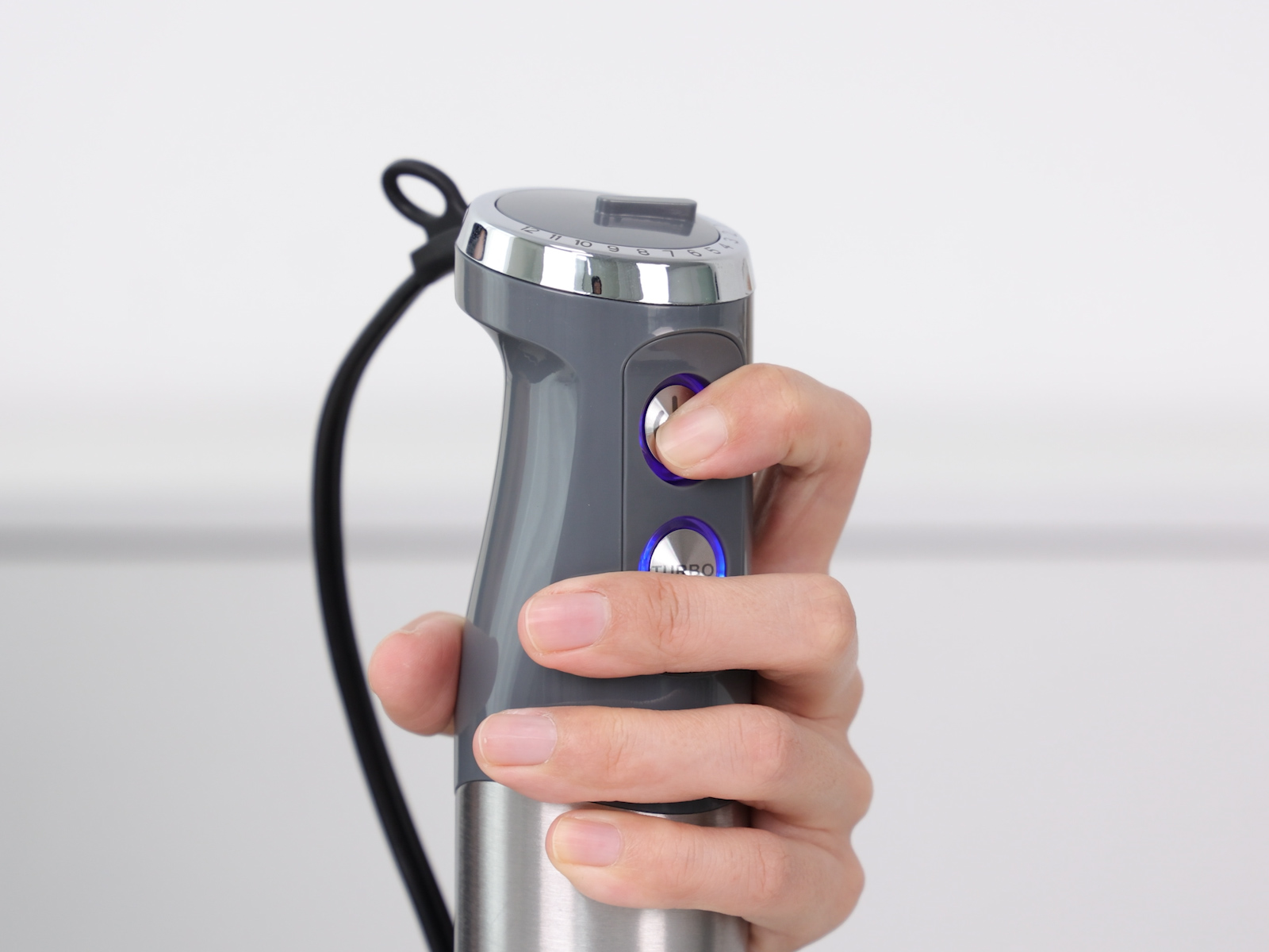 KOIOS Immersion Blender, 1000W Anti-scratch 3-in-1 Hand Blender, Upgraded 12 Speed Stainless Steel Blade Stick Blenders with Turbo Mode, Whisk and Milk Frother, Non-BPA