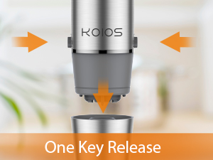 KOIOS Immersion Blender, 1000W Anti-scratch 3-in-1 Hand Blender, Upgraded 12 Speed Stainless Steel Blade Stick Blenders with Turbo Mode, Whisk and Milk Frother, Non-BPA