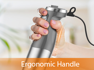 KOIOS Immersion Blender, 1000W Anti-scratch 3-in-1 Hand Blender, Upgraded 12 Speed Stainless Steel Blade Stick Blenders with Turbo Mode, Whisk and Milk Frother, Non-BPA