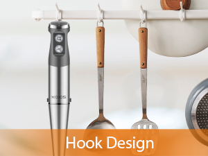 KOIOS Immersion Blender, 1000W Anti-scratch 3-in-1 Hand Blender, Upgraded 12 Speed Stainless Steel Blade Stick Blenders with Turbo Mode, Whisk and Milk Frother, Non-BPA