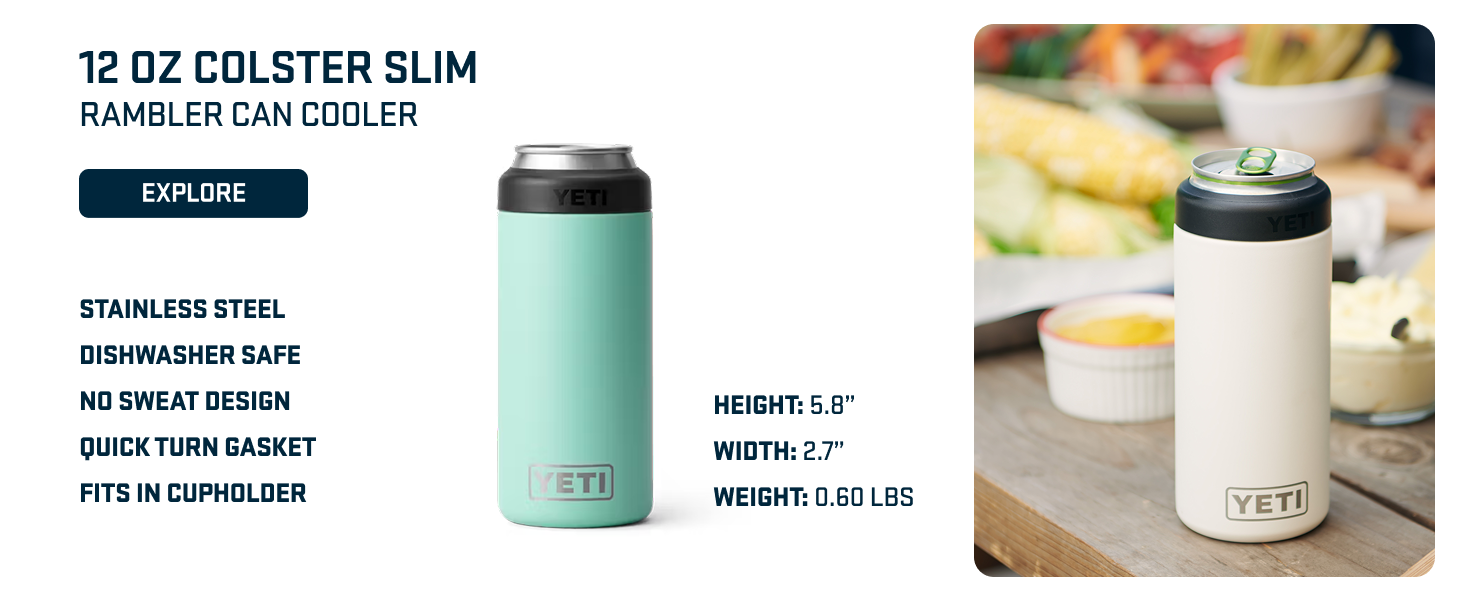 YETI Rambler 20 oz Cocktail Shaker, Stainless Steel, Vacuum Insulated, Big Wave Blue