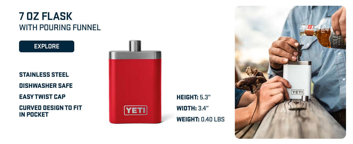 YETI Rambler 20 oz Cocktail Shaker, Stainless Steel, Vacuum Insulated, Big Wave Blue