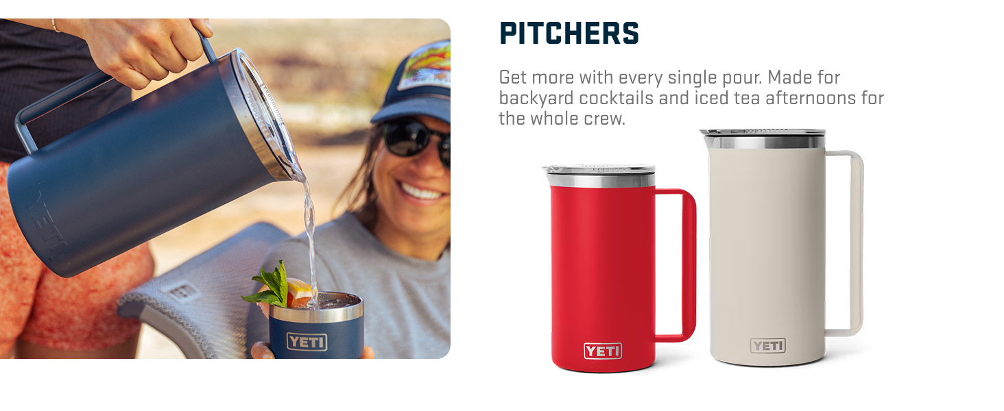 YETI Rambler 20 oz Cocktail Shaker, Stainless Steel, Vacuum Insulated, Big Wave Blue