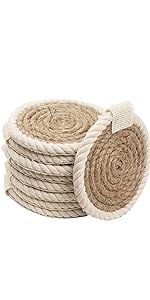 Glass Beads Coasters for Drinks - 12 Pcs Round 4 inch Drink Coaster Thick Absorbent Heat-Resistan - Used for Cold Hot Beverages Glasses Mugs Cups Plants Apartment Decor Bar Table - ALPHA Living HOME