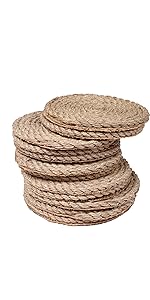 Glass Beads Coasters for Drinks - 12 Pcs Round 4 inch Drink Coaster Thick Absorbent Heat-Resistan - Used for Cold Hot Beverages Glasses Mugs Cups Plants Apartment Decor Bar Table - ALPHA Living HOME