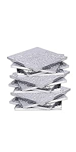 Glass Beads Coasters for Drinks - 12 Pcs Round 4 inch Drink Coaster Thick Absorbent Heat-Resistan - Used for Cold Hot Beverages Glasses Mugs Cups Plants Apartment Decor Bar Table - ALPHA Living HOME