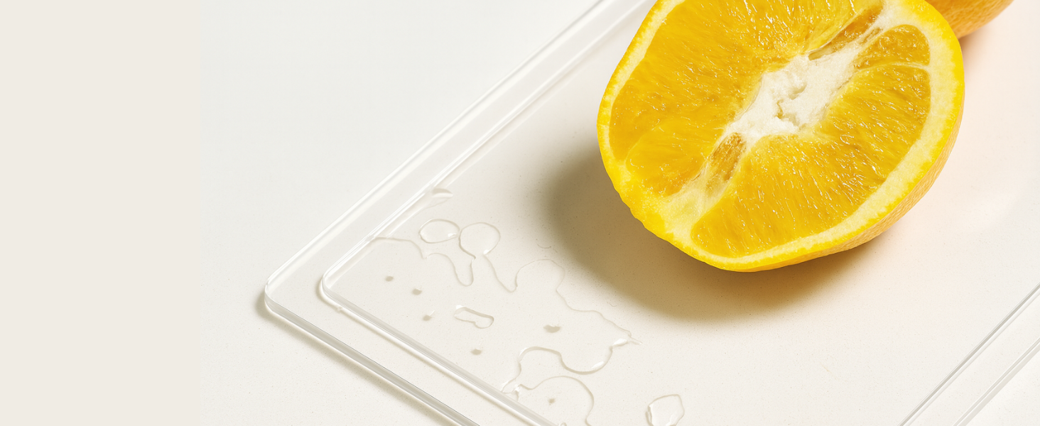 Acrylic Cutting Board with Counter Lip, Clear Cutting Boards for Countertop Protector, Non-Slip Cutting Board for Kitchen Counter, Aesthetic Kitchen Decor Gadgets House Warming Gifts(16.1"x12.5")