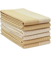 PurpleEssences Waffle Weave Plaid Dish Cloths, 100% Cotton, 12x12 Inch, Soft Absorbent Quick Drying Buffalo Check Dish Rags for Kitchen, 6 Pack, Spring Easter Summer - Black and White