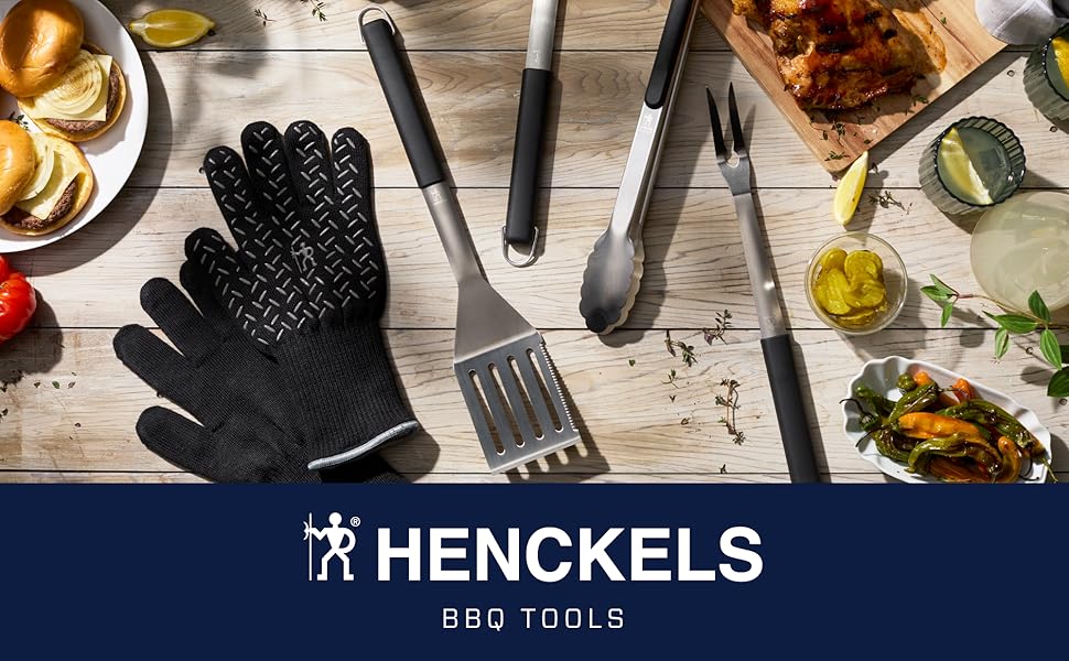 HENCKELS Meat Digital Thermometer, Instant Read BBQ Thermometer with Foldable Probe, Backlit Display and °C/°F Button, Grill Thermometer for Cooking, Smoking, Grilling & Turkey