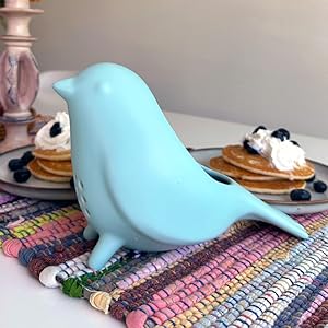 Genuine Fred BLUE BIRD Ceramic Colander, Charming, Unique Design, Berry Colander, Fun Kitchen Gadget