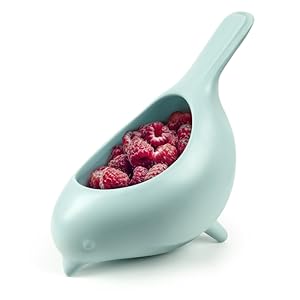 Genuine Fred BLUE BIRD Ceramic Colander, Charming, Unique Design, Berry Colander, Fun Kitchen Gadget