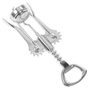 Wing Wine Corkscrew Premium Manual Bottle Opener for Parties Elegant Two-one Design for Wine and Beer Stainless Steel Construction Convenient for Home Use