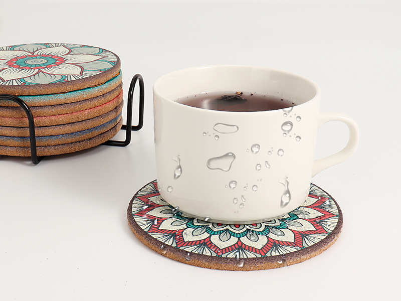 Cork Coasters Set of 8,Round Cork Coasters for Drinks,Colorful Coaster with Holder,Cute Bar Easter Coaster,Apartment Farmhouse Office Easter Decor,Birthday Gifts for Mom Grandma (Mandala 1)