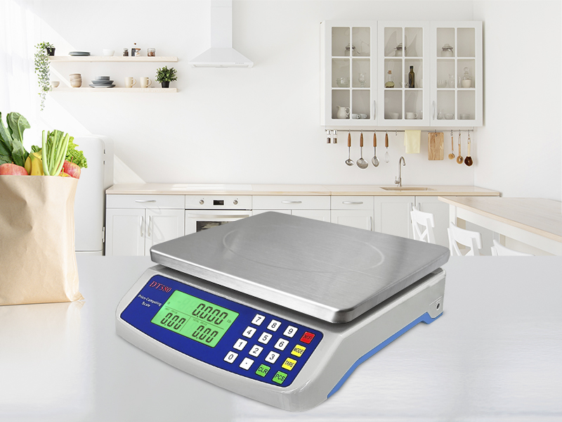 Digital Kitchen Scale 40kg/88lb Stainless Steel Price Computing Scale Counting Scale Deli Scale with Large LCD Display for Baking Bread Cooking Meat Prep Parts and Coins Adapter Included