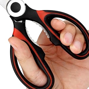 Kitchen Shears Set of 2, Heavy Duty Kitchen Scissors Seafood Scissors, Stainless Steel Sharp Food Cooking Scissors for Meat, Bones, Fish, Poultry, Vegetables, Chicken, Dishwasher Safe