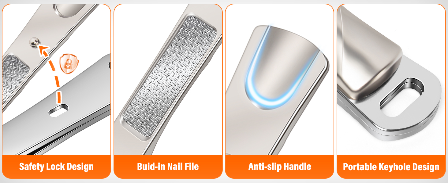 DRMODE Toenail Clippers for Seniors Thick Toenails, Large Toe Nail Clippers for Men Thick Nails with Wide Opening, Sharp Heavy Duty Ingrown Toenail Clippers Nail Cutter Long Handle with Slanted Blade