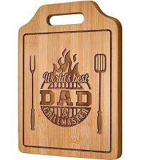 AceThrills Dad Gifts for Dad Birthday Gift for Dads Christmas Gifts Who Wants Nothing from Daughter Son - Engraved Bamboo Cutting Board 12.3"L x 8.7"W x 0.4"Th