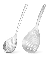 HANSGO Stainless Steel Pasta Server, 13 Inch Spaghetti Fork with Teeth & Drainage Holes - Heat Insulated Handle for Serving Pasta, Stirring Sauces, Tossing Salads & Draining Vegetables