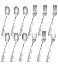 HANSGO Stainless Steel Pasta Server, 13 Inch Spaghetti Fork with Teeth & Drainage Holes - Heat Insulated Handle for Serving Pasta, Stirring Sauces, Tossing Salads & Draining Vegetables