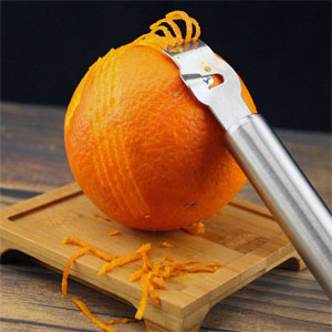 2Pcs Stainless Steel Lemon Zester Grater with Hole Citrus Orange Peeling Tool Fruit Peelers Mandolines and Slicers Graters, Peelers and Slicers