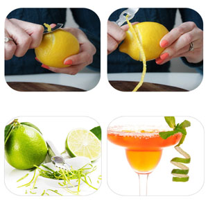 2Pcs Stainless Steel Lemon Zester Grater with Hole Citrus Orange Peeling Tool Fruit Peelers Mandolines and Slicers Graters, Peelers and Slicers