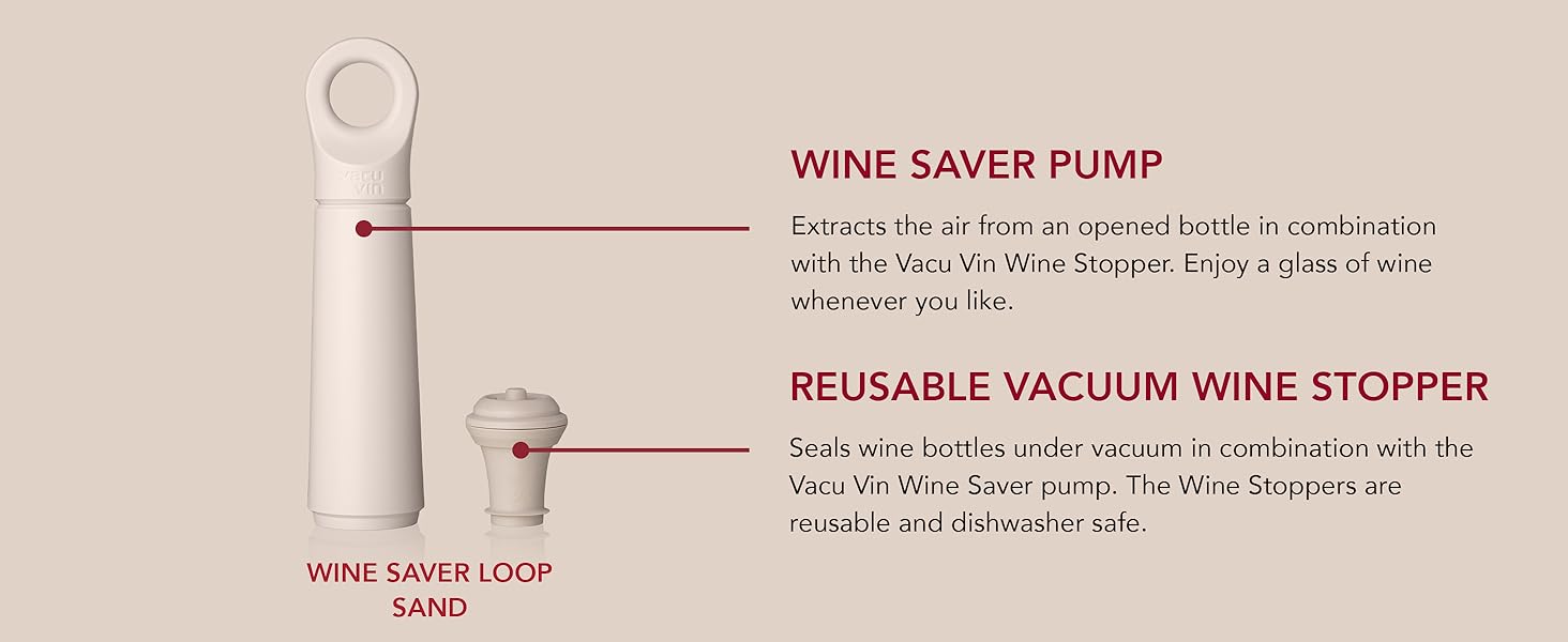 Vacu Vin Wine Saver Vacuum Stoppers - Airtight Seal for Opened Bottles to Preserve the Freshness Up to 10 Days - Easy to Use Perfect for Every Occasion, Set of 4 - Multicolor