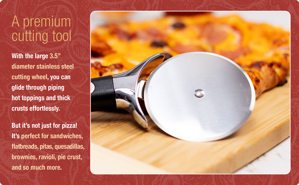 Old Stone Premium Stainless Steel Pizza Cutter Wheel Pizza Slicer, 3.5-inch Pizza Cutter Wheel