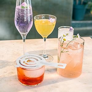 Tifanso Cocktail Strainer Bar Tools - 2PCS Bar Strainer with High Density Spring, Stainless Steel Bartender Accessories for Filtering Cocktail Drink, Professional Bartending Tools with Filter for Home