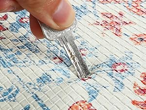 KIMODE Anti Fatigue Kitchen Mat, Boho Vintage Kitchen Rugs Sets of 2, Cushioned Non-Slip Kitchen Mats for Floor, Comfort Kitchen Floor Mats for Sink, Laundry, Desk Orange/Purple,17