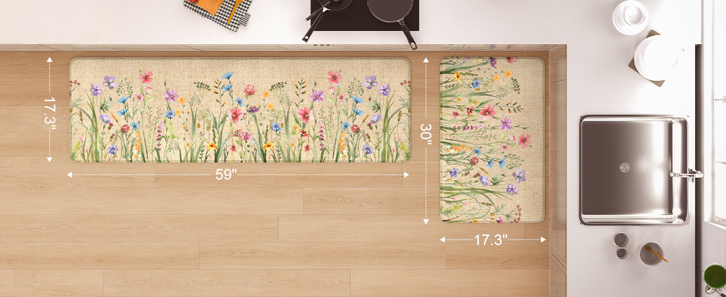 KIMODE Anti Fatigue Kitchen Mat, 17