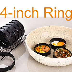 12Packs Crumpet Rings Nonstick 4 Inch English Muffin Ring Stainless Steel Double Rolled Tart Rings Metal Pastry Cooking Baking Ring Molds