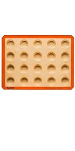 Silpat The Original Premium Non-Stick Silicone Baking Mat, Gridded Half Sheet Size, 11-5/8 x 16-1/2