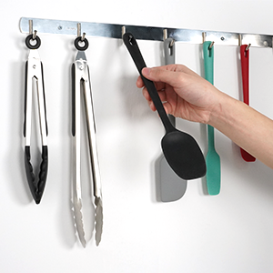 5 Pieces Silicone Spatula Set, Food Grade Rubber Spatula, Upgrade Strong Handle with Ergonomic Grip, Heat Resistant Up to 600°F for Nonstick Cookware, Cooking Black