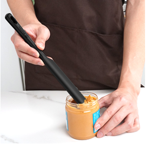 5 Pieces Silicone Spatula Set, Food Grade Rubber Spatula, Upgrade Strong Handle with Ergonomic Grip, Heat Resistant Up to 600°F for Nonstick Cookware, Cooking Black