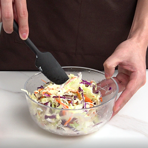 5 Pieces Silicone Spatula Set, Food Grade Rubber Spatula, Upgrade Strong Handle with Ergonomic Grip, Heat Resistant Up to 600°F for Nonstick Cookware, Cooking Black