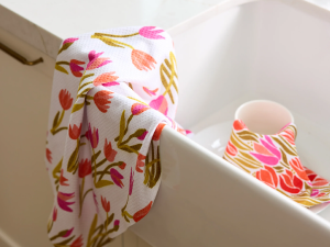 GEOMETRY Kitchen Dish Cloths - Spring & Summer Collection - Premium Dishcloths with Geoweave - Absorbent & Fast Drying Kitchen Towels - Lemon Delight, 10