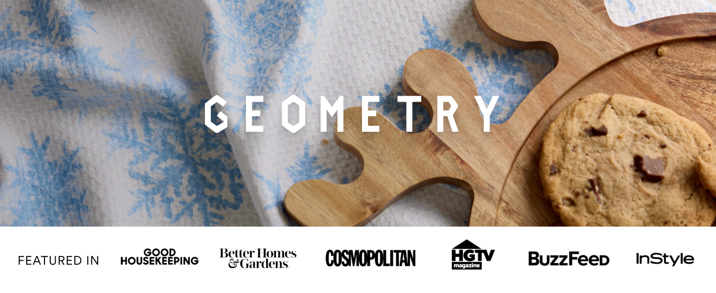 GEOMETRY Kitchen Dish Cloths - Spring & Summer Collection - Premium Dishcloths with Geoweave - Absorbent & Fast Drying Kitchen Towels - Lemon Delight, 10