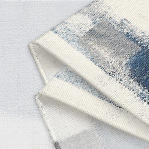 Emvency Farmhouse Placemats Set of 4, Vintage Blue and Grey Abstract Art Painting 12x18 Inch Table Mats for Outdoor Home Party Kitchen Dining Decoration