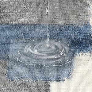 Emvency Farmhouse Placemats Set of 4, Vintage Blue and Grey Abstract Art Painting 12x18 Inch Table Mats for Outdoor Home Party Kitchen Dining Decoration