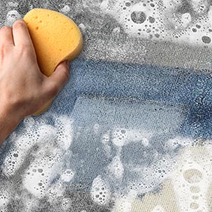 Emvency Farmhouse Placemats Set of 4, Vintage Blue and Grey Abstract Art Painting 12x18 Inch Table Mats for Outdoor Home Party Kitchen Dining Decoration