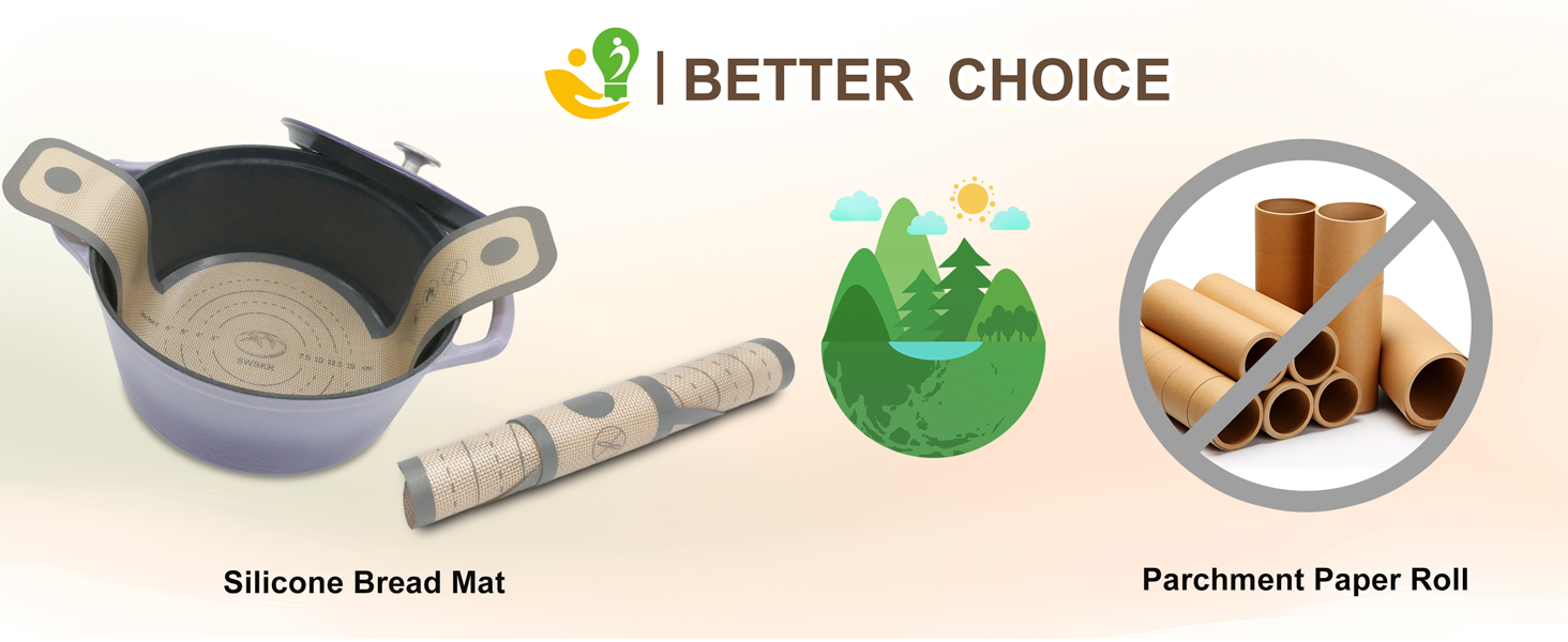 Silicone Bread Sling for Dutch Oven, 2 Pcs Non-Stick & no objectional odor Bread Baking Mat Set, antislip Reusable Bread Sling with Long Handle to Transfer Sourdough, large, Gray